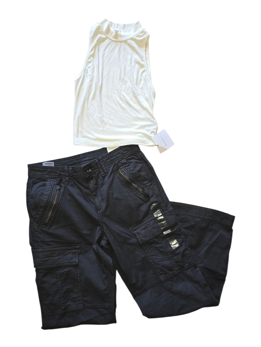 American Eagle NWT Cargo Utility Pants Size 2 - Picture 2 of 9
